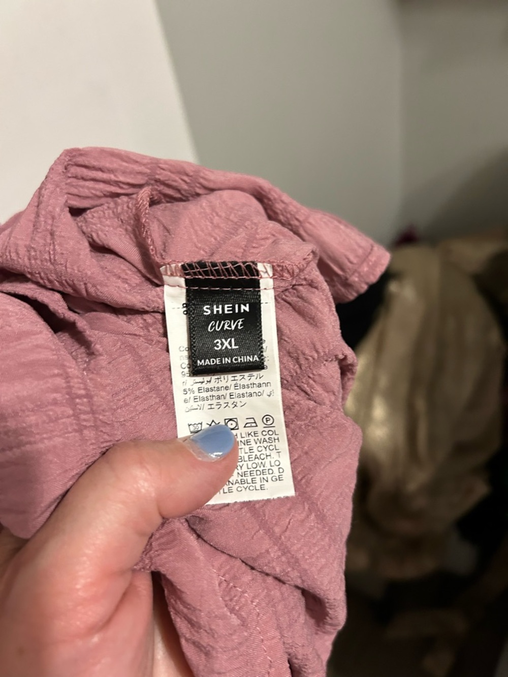 SHEIN Pink Textured Curve Top 3XL - Picture 3 of 3